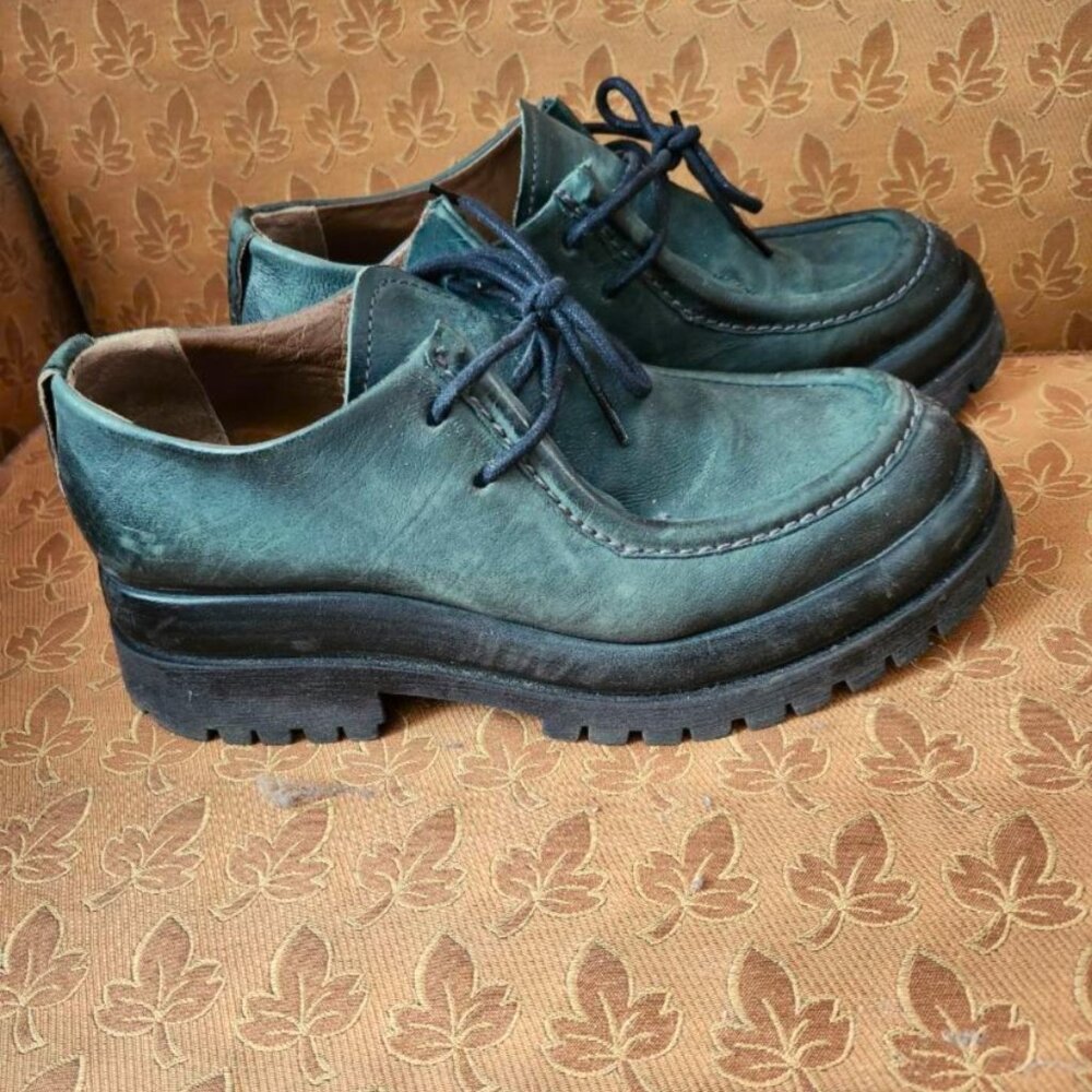 A.S.98 Teal tie loafer's size 39
